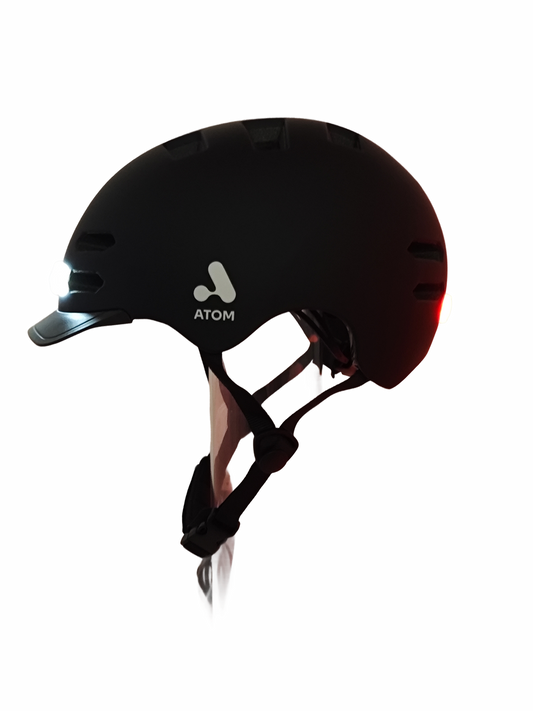 Casco eléctrico con luz recargable Atom